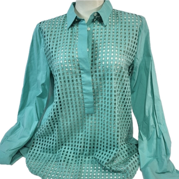 Ann Taylor LOFT Softened Cut Out Blouse - Picture 1 of 7